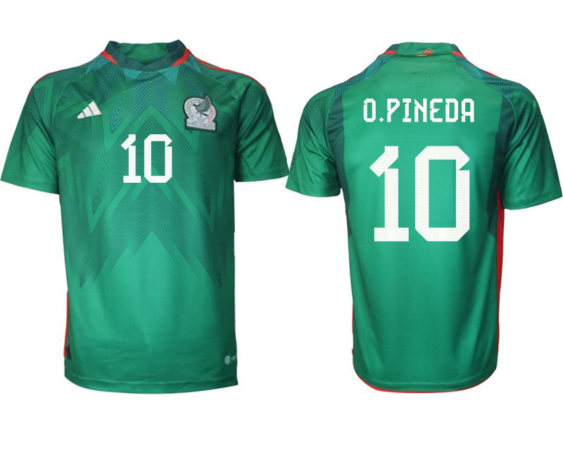 Men 2022 World Cup National Team Mexico home aaa version green #10 Soccer Jerseys->customized soccer jersey->Custom Jersey